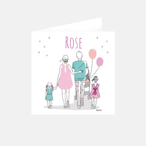 Geburtsanzeige meiner rosa Familie 2 Schwestern von Kopines