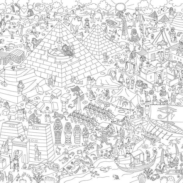Giant coloring poster Dinos