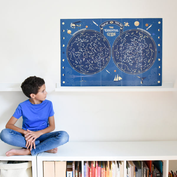 Mein phosphoreszierendes Himmelskarten-Aufkleberplakat