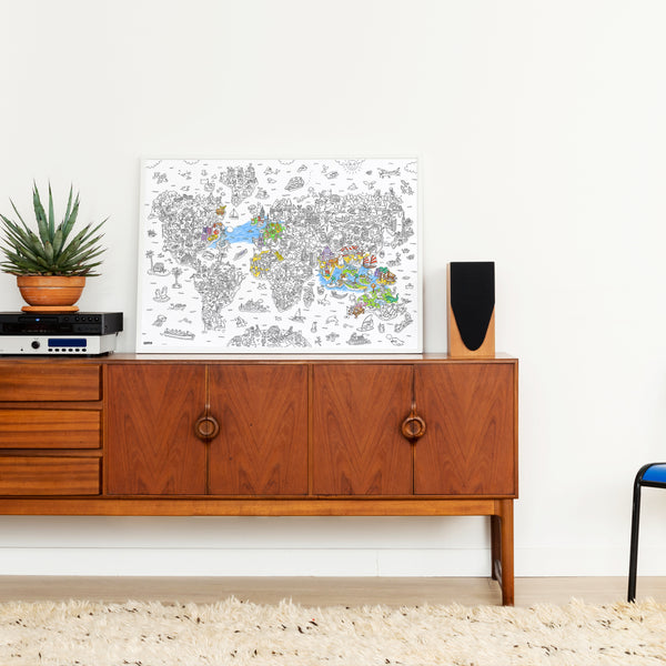 Giant Atlas Coloring Poster