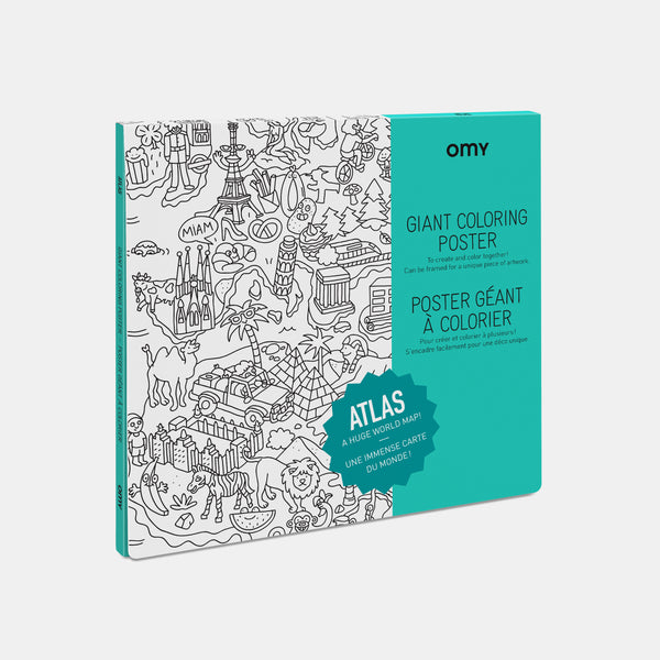 Giant Atlas Coloring Poster