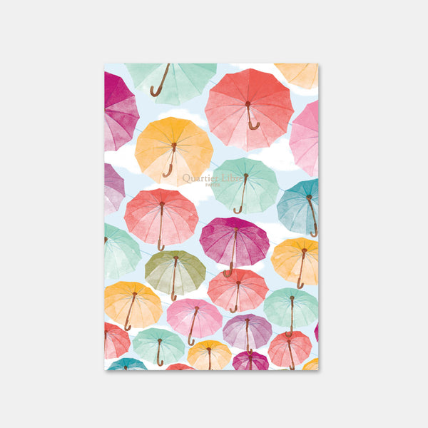 A5-Notizbuch Regenschirme