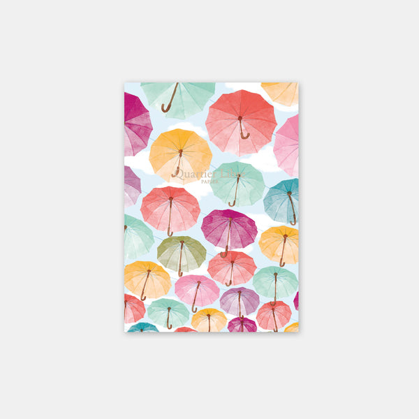 A6-Notizbuch Regenschirme