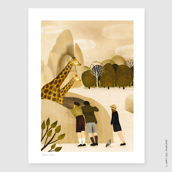 Affiche illustration Zoo de Vincennes - Rebecca Romeo