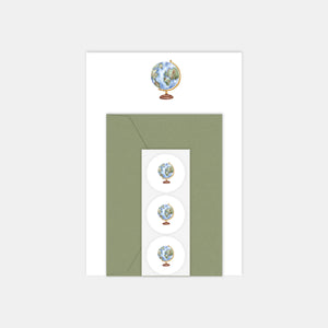 Briefpapierset - Weltkarte