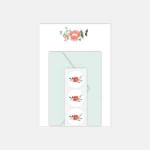 Briefpapierset - Aquarellblumen