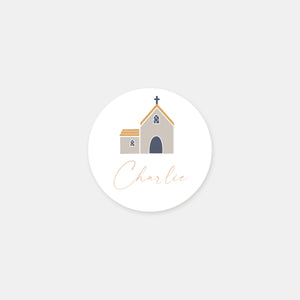 Stickers personnalisés baptême un jour en fête - 48ex