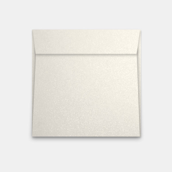 Umschlag 170x170 mm glitzernd, kryogenweiß