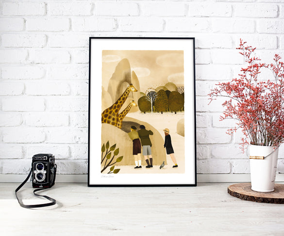 Affiche illustration Zoo de Vincennes - Rebecca Romeo