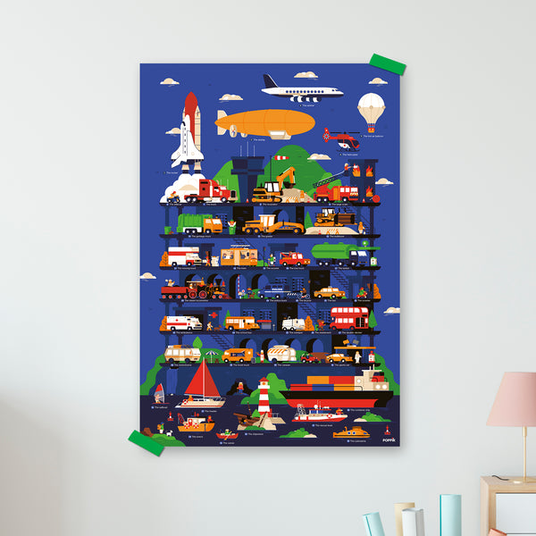 Mein Vroom-Aufkleberplakat! Die fahrzeuge