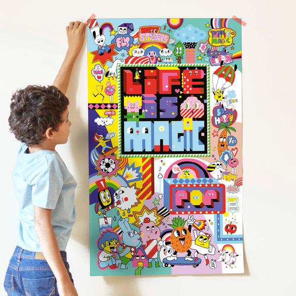 Mein Poster mit Street-Art-Aufklebern